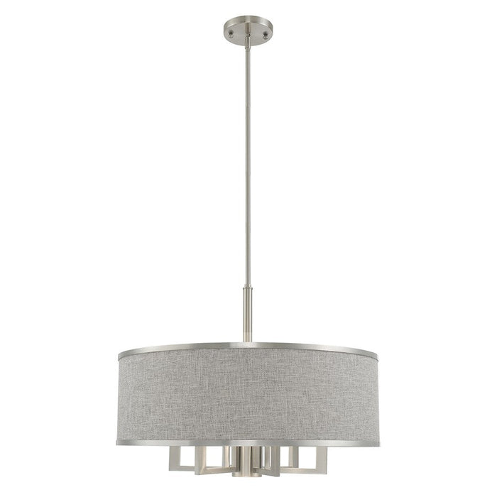 Livex Lighting Park Ridge Pendant Chandelier, Nickel