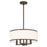 Livex Park Ridge 4 Light Pendant, Bronze/Off-White Hardback - 62615-07