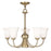 Livex Ridgedale 6 Light Dinette Chandelier, Antique Brass/Opal - 6465-01