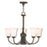 Livex Ridgedale 6 Light Dinette Chandelier, English Bronze/Opal - 6465-92