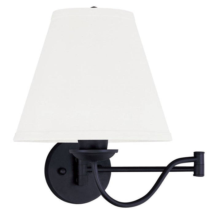 Livex Lighting Ridgedale Swing Arm Wall Lamp, Black