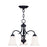 Livex Lighting Ridgedale Chandelier, Black/Satin Opal