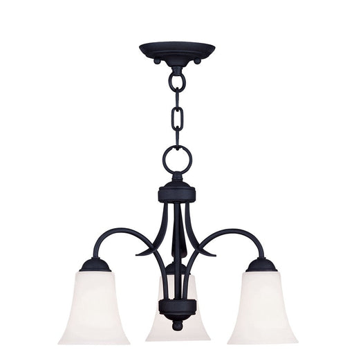 Livex Lighting Ridgedale Chandelier, Black/Satin Opal