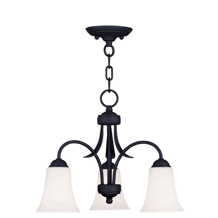 Livex Lighting Ridgedale Chandelier, Black/Satin Opal