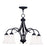 Livex Lighting Ridgedale Chandelier, Black/Satin Opal