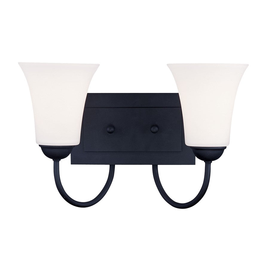 Livex Lighting Ridgedale Bath Light, Black/Satin Opal