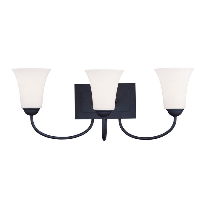 Livex Lighting Ridgedale Bath Light, Black/Satin Opal