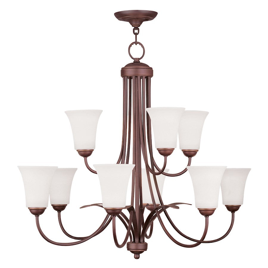 Livex Ridgedale 9 Light Chandelier, Vintage Bronze - 6489-70