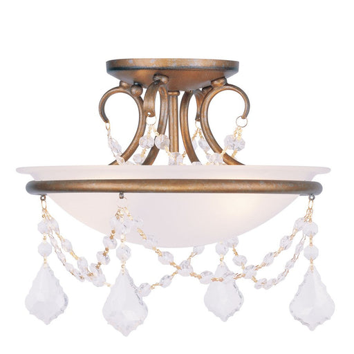 Livex Lighting Chesterfield/Pennington Ceiling Mount, Alabaster