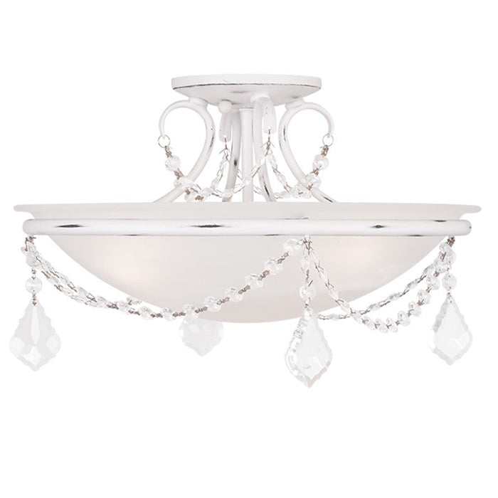 Livex Lighting Chesterfield/Pennington Ceiling Mount, Alabaster