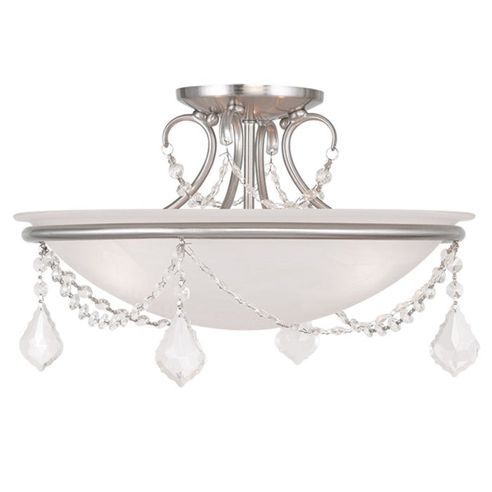 Livex Lighting Chesterfield/Pennington Ceiling Mount, Alabaster