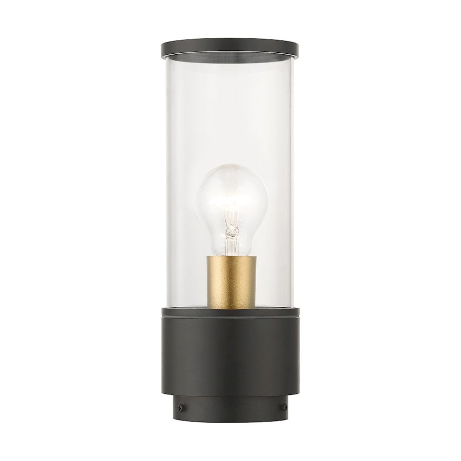 Livex Atlantic 1 Lt Outdoor Medium Post Top Lantern, Bronze/Gold - 71925-07