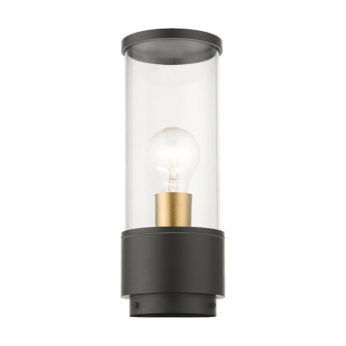 Livex Atlantic 1 Lt Outdoor Medium Post Top Lantern, Bronze/Gold