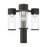 Livex Atlantic 3 Lt Outdoor Xl Post Top Lantern, Black/Silver/Clear