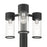 Livex Atlantic 3 Lt Outdoor Xl Post Top Lantern, Black/Silver/Clear