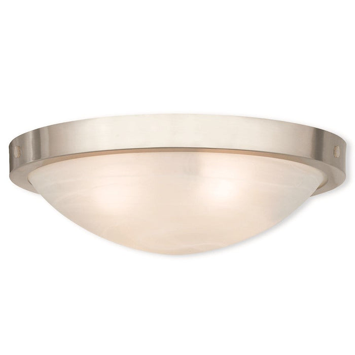 Livex New Brighton 4 Light Ceiling Mount, Brushed Nickel - 73953-91