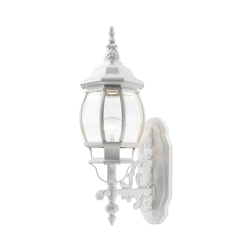 Livex Frontenac 1 Light Outdoor Wall Lantern, Textured White - 7520-13