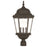 Livex Hamilton 12.5" 3 Light Post Top Lantern, Black/Clear Water - 75474-14