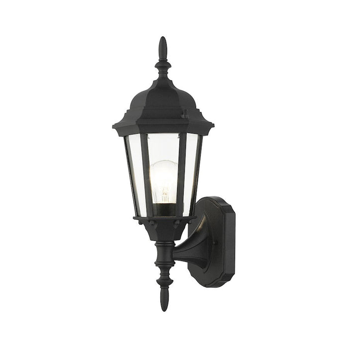 Livex Hamilton 1 Light Outdoor Mini Uplight Wall Lantern, Black - 7551-14