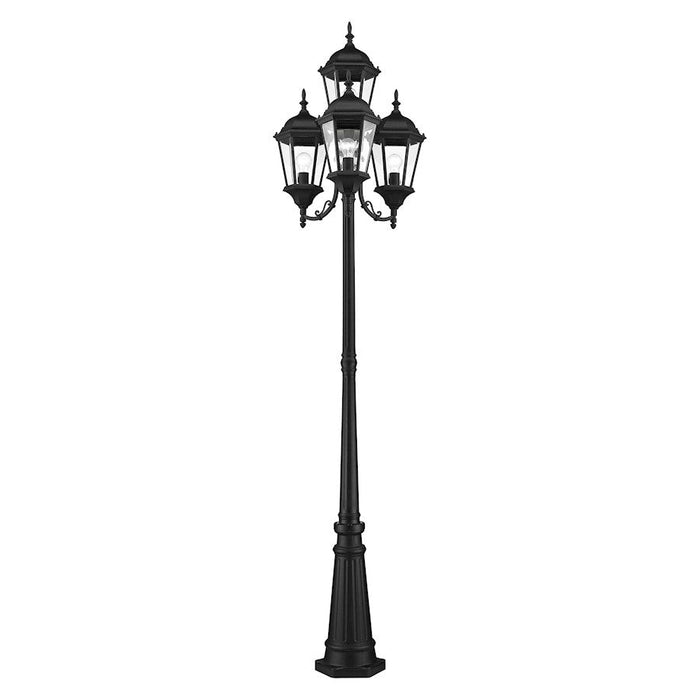 Livex Hamilton 4 Light Outdoor Post Light, Textured Black - 7557-14