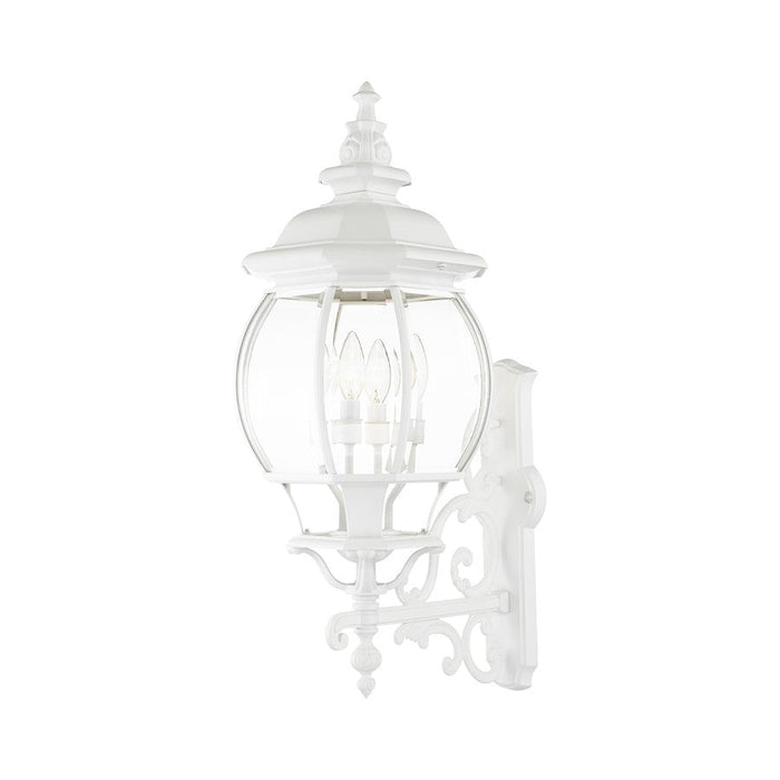 Livex Frontenac 4 Light Outdoor Wall Lantern, Textured White - 7701-13