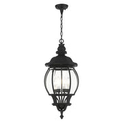 Livex Frontenac 4 Light Outdoor Pendant Lantern, Textured Black - 7705-14