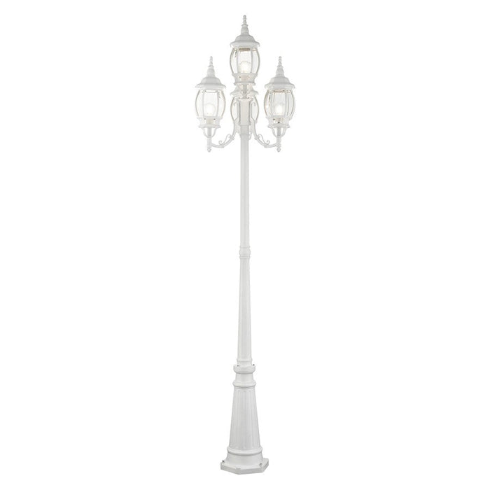 Livex Frontenac 4 Light Outdoor Post Light, Textured White - 7711-13