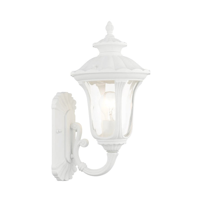 Livex Oxford 1 Light Upward Outdoor Wall Lantern, Textured White - 7850-13