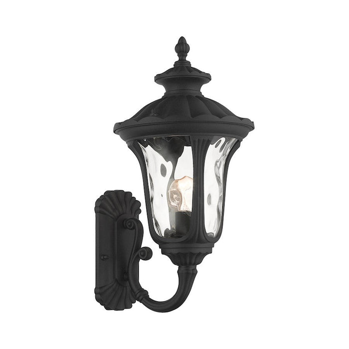 Livex Oxford 1 Light Upward Medium Outdoor Wall Lantern, Black - 7852-14