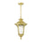 Livex Oxford 1 Lt Outdoor Med Pendant Lantern, Gold/Clear Water