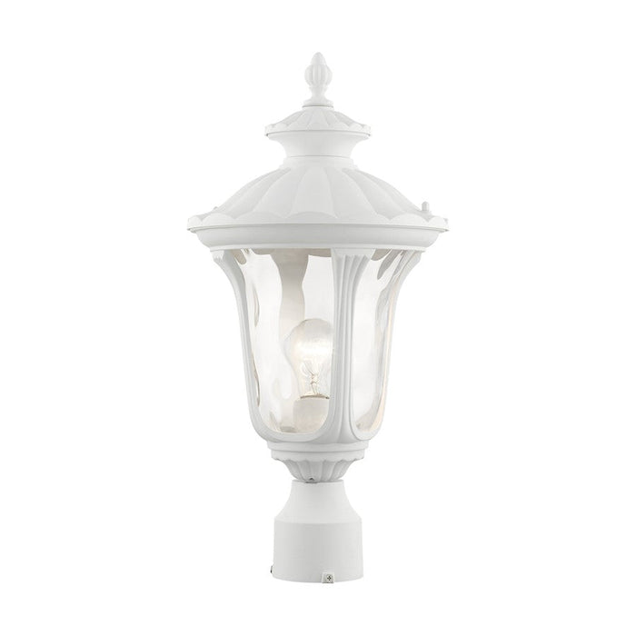 Livex Oxford 1 Light Outdoor Post Top Lantern, Textured White - 7855-13