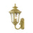 Livex Oxford 3 Lt Outdoor Large Wall Lantern, Gold/Clear Water - 7856-33