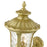 Livex Oxford 3 Lt Outdoor Large Wall Lantern, Gold/Clear Water