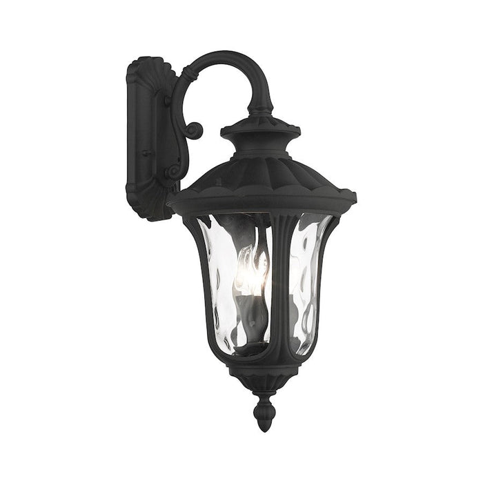 Livex Oxford 3 Light Downward Outdoor Wall Lantern, Textured Black - 7857-14