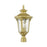 Livex Oxford Outdoor Post Top Lantern, Gold/Clear Water