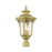 Livex Oxford Outdoor Post Top Lantern, Gold/Clear Water