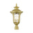 Livex Oxford Outdoor Post Top Lantern, Gold/Clear Water