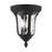 Livex Oxford 2 Light Outdoor Ceiling Mount, Textured Black - 7861-14