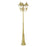 Livex Oxford 3 Lt Outdoor 3-Head Post Lt , Gold/Hand Blown Clear Water