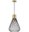 Lite Source Freira 1 Light Pendant, Antique Brass/Black Wire