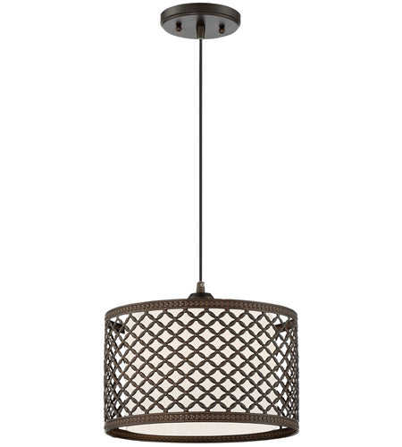 Lite Source Jules 1 Light Pendant, Laser Cut Metal/Inner