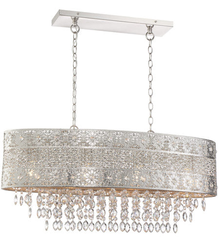 Lite Source Masura Pendant, Polished Nickel/Metal