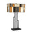 Lite Source Concertina 2 Light Table Lamp in Matte Black/Tiffany - C41405