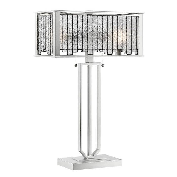 Lite Source Celine 2 Light Table Lamp in Aged Silver/Tiffany - C41420