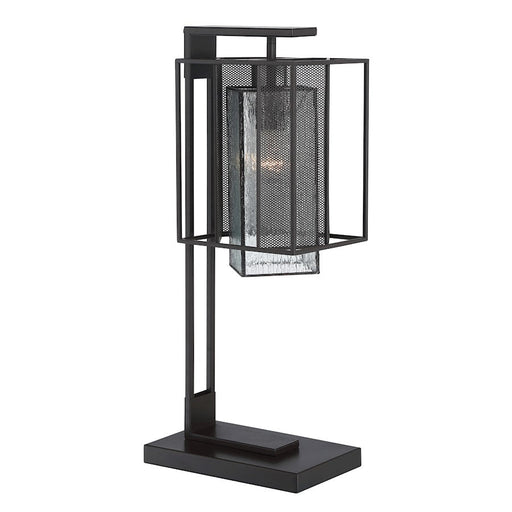 Lite Source Silveny 1 Light Table Lamp in Black/Arteglass - C41427