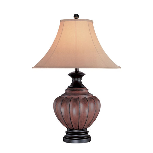 Lite Source Domenica 1 Light Table Lamp in Walnut Finish/Bell - C4973