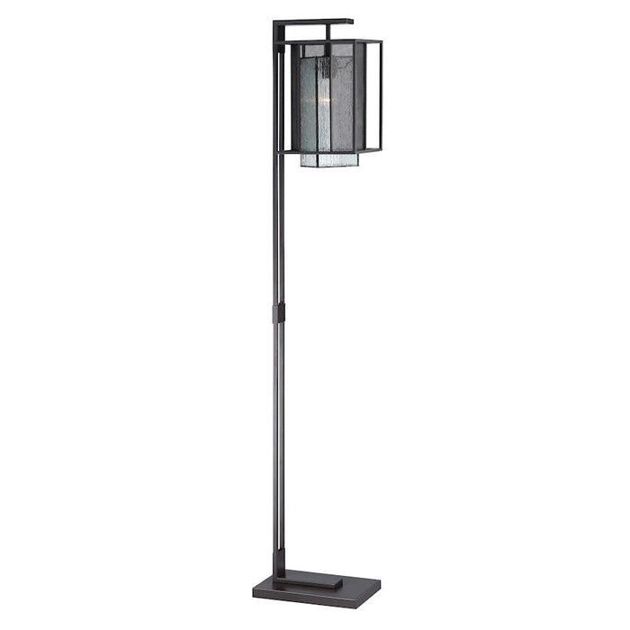 Lite Source Silveny 1 Light Floor Lamp in Black/Arteglass - C61427