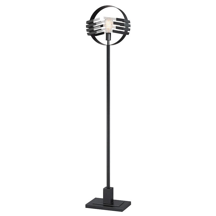 Lite Source Brisbane 1 Light Floor Lamp in Matte Black/Arteglass - C61429