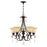 Lite Source Romaine 5-Light Chandeliers in Dark Bronze/Glass - C71378