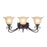 Lite Source Laurent 3 Light Wall Lamp in Antique Bronze/Light Amber - C7953-W